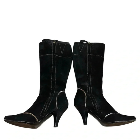 Burberry nova trim black tall boots size 37 - Picture 4 of 15